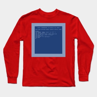 C64 basic time travel script Long Sleeve T-Shirt